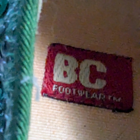 3/25BC Footwear Green Sequin Flats Size 6 - Picture 14 of 14